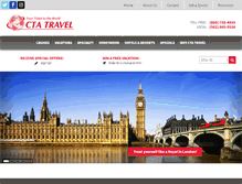 Tablet Screenshot of ctatravel.com